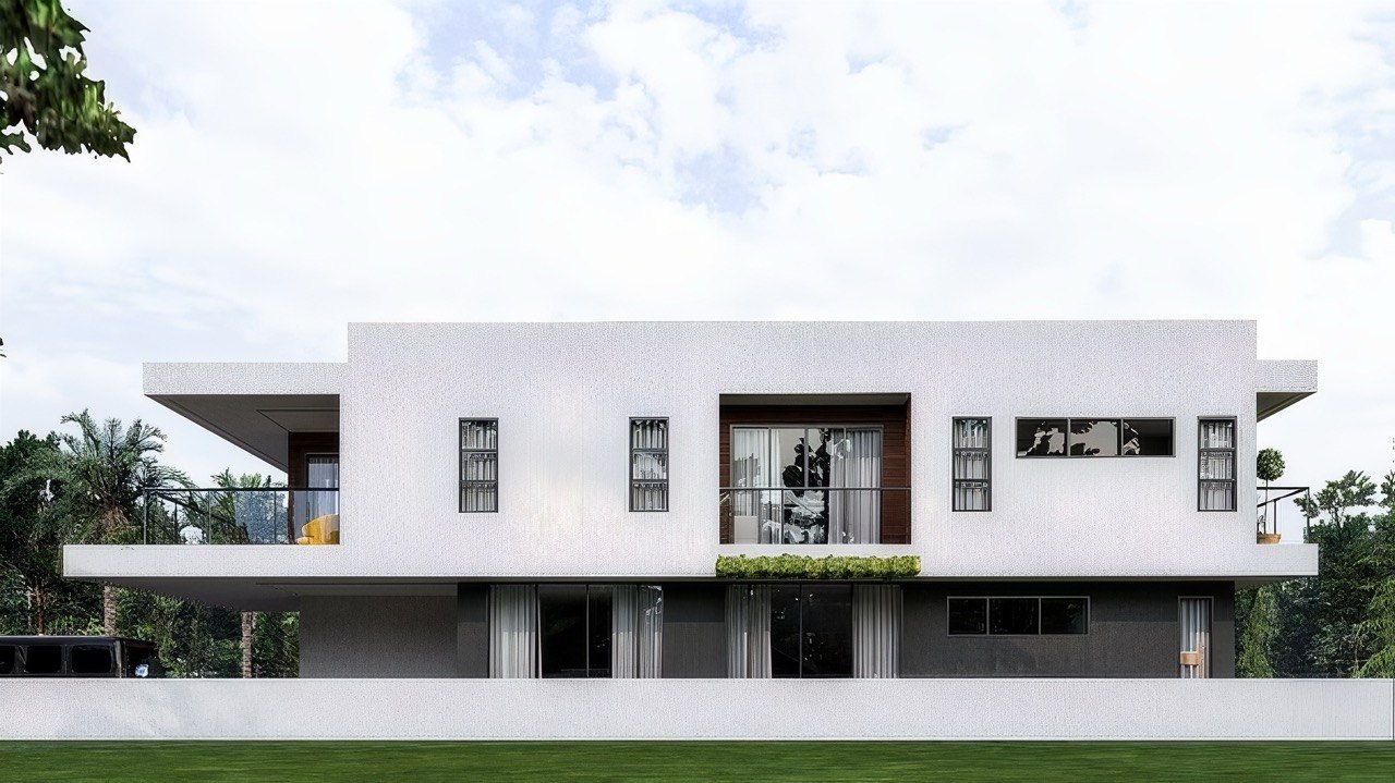 Modern residential facade